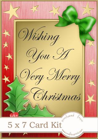 5 x 7 Elegant Christmas Greetings Kit with 3D Decoupage