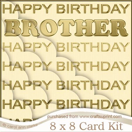 8 x 8 Birthday Brother Scalloped Corner Kit