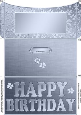 Elegant Birthday Flowers Money or Gift Wallet and Card