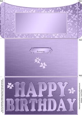 Elegant Birthday Flowers Money or Gift Wallet and Card