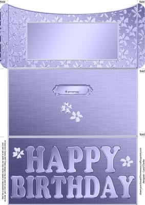 Elegant Birthday Flowers Money or Gift Wallet and Card