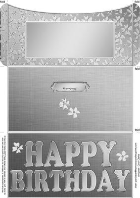 Elegant Birthday Flowers Money or Gift Wallet and Card