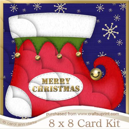 8 x 8 Xmas Stocking Scalloped Corner Kit