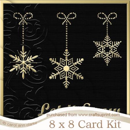 8 x 8 Xmas Snowflakes Kit with Scalloped Corners