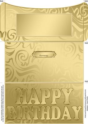 Elegant Birthday Flourish Money or Gift Wallet and Card