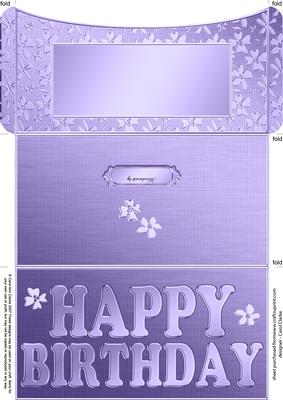 Elegant Birthday Flowers Money or Gift Wallet and Card
