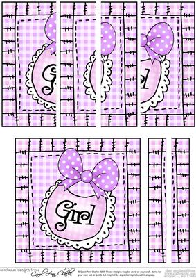 Baby Girl Bib Side Stacker Topper