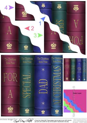 Christmas Books Dad Wavy Corner Side Stacker Topper