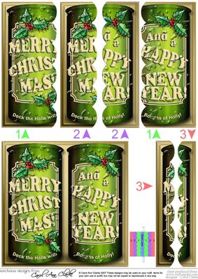 Christmas Beer Cans Scallop Edge Side Stacker