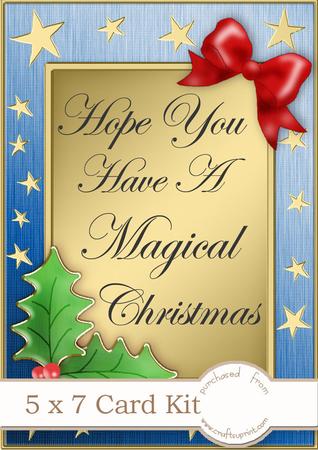 5 x 7 Elegant Christmas Greetings Kit with 3D Decoupage