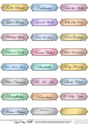 A 2nd Set of Metallic Christmas Greetings Text Plates