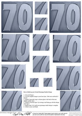 70th Metallic Age Twisted Pyramage Sheet