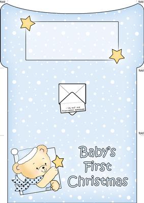 Robert's Star Baby's 1st Christmas Money or Gift Wallet Card