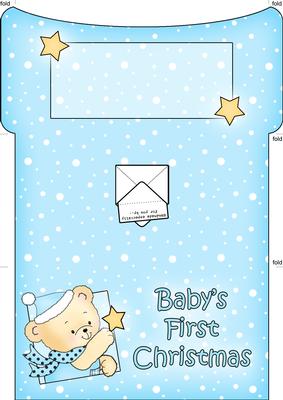 Robert's Star Baby's 1st Christmas Money or Gift Wallet Card