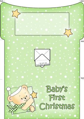 Robert's Star Baby's 1st Christmas Money or Gift Wallet Card