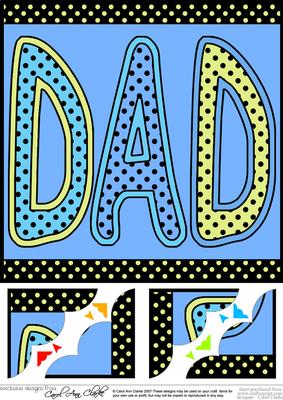 8 x 8 Dad Scalloped Corner Topper