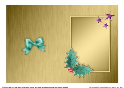 Elegant Christmas Greeting Matching Insert 5 x 7 Portrait