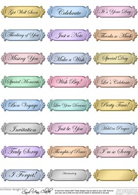 A 2nd Set of Metallic Everyday Mixed Greetings Text Plates