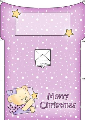 Rosie's Christmas Star Money or Gift Wallet and Card
