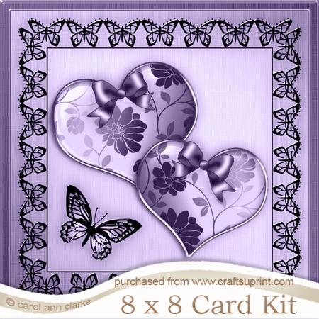 8 x 8 Elegant Romance Kit with 3D Decoupage