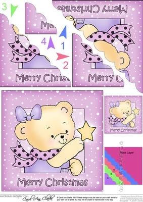 Rosie's Christmas Star Wavy Corner Side Stacker Topper