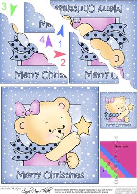Rosie's Christmas Star Wavy Corner Side Stacker Topper