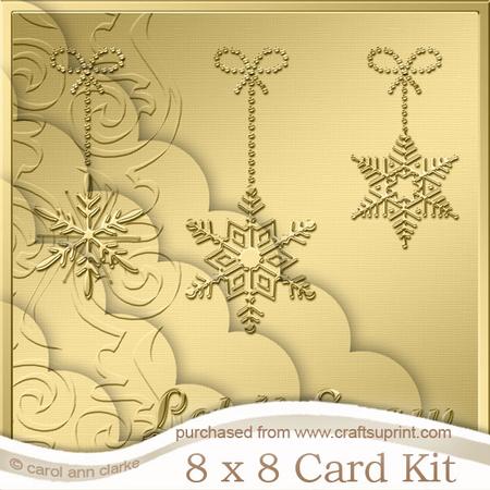 8 x 8 Xmas Snowflakes Kit with Scalloped Corners