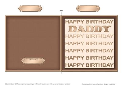 Birthday Dad Cut and Fold Card