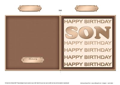 Birthday Dad Cut and Fold Card