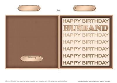 Birthday Dad Cut and Fold Card
