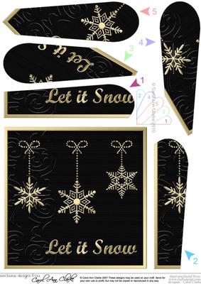 Xmas Snowflakes Fan Pyramage Topper