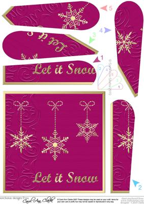 Xmas Snowflakes Fan Pyramage Topper