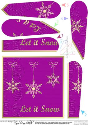 Xmas Snowflakes Fan Pyramage Topper
