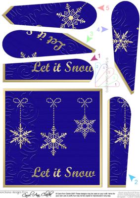 Xmas Snowflakes Fan Pyramage Topper