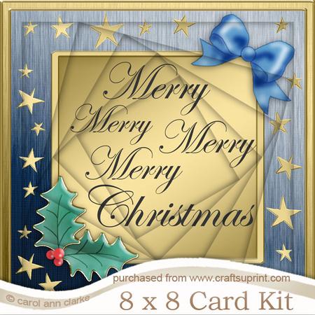 8 x 8 Elegant Christmas Greetings Twisted Tunnel Card Kit