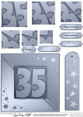 35th Metallic Age Quick Card with Twisted Pyramage