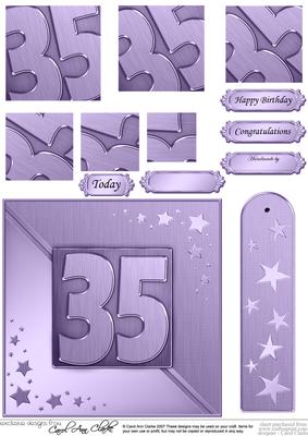 35th Metallic Age Quick Card with Twisted Pyramage