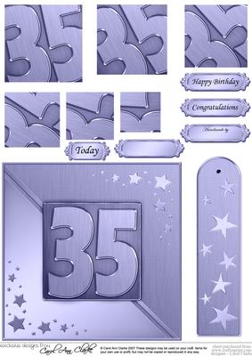 35th Metallic Age Quick Card with Twisted Pyramage