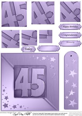 45th Metallic Age Quick Card with Twisted Pyramage