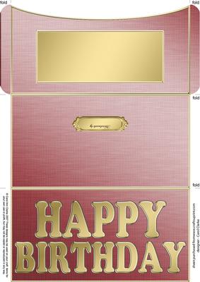 Elegant Birthday Money or Gift Wallet and Card