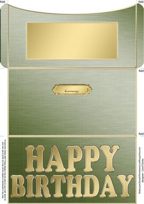 Elegant Birthday Money or Gift Wallet and Card