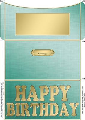 Elegant Birthday Money or Gift Wallet and Card