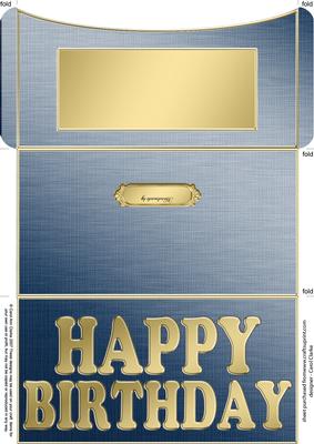 Elegant Birthday Money or Gift Wallet and Card
