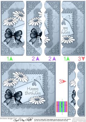 Daisies on Metallic Lace Scallop Edge Side Stacker