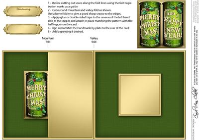 Christmas Beer Cans No-hole Fold Back Card
