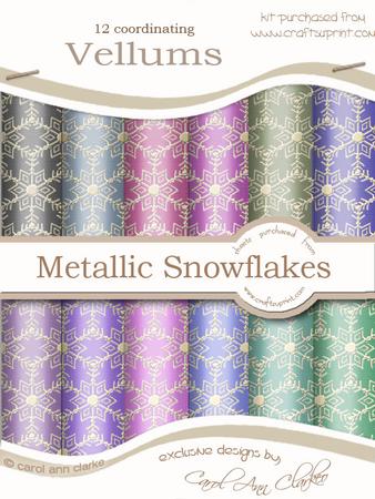 Gold Metallic Snowflakes Vellum Kit