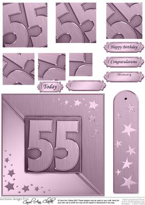 55th Metallic Age Quick Card with Twisted Pyramage