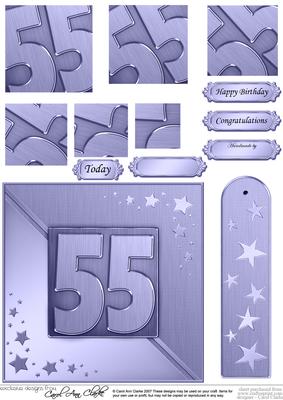 55th Metallic Age Quick Card with Twisted Pyramage