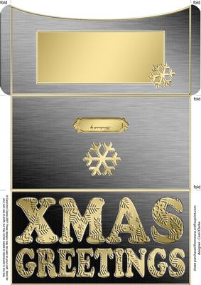 Elegant Xmas Snowflakes Money or Gift Wallet and Card