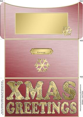 Elegant Xmas Snowflakes Money or Gift Wallet and Card